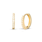 Vittoria rengaskorvakorut zirkoneilla, keltakultaa