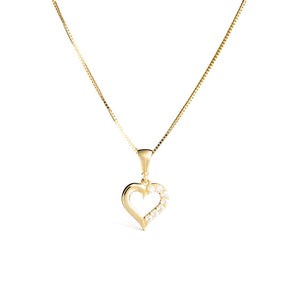 Vittoria sydänriipus zirkoneilla, keltakultaa