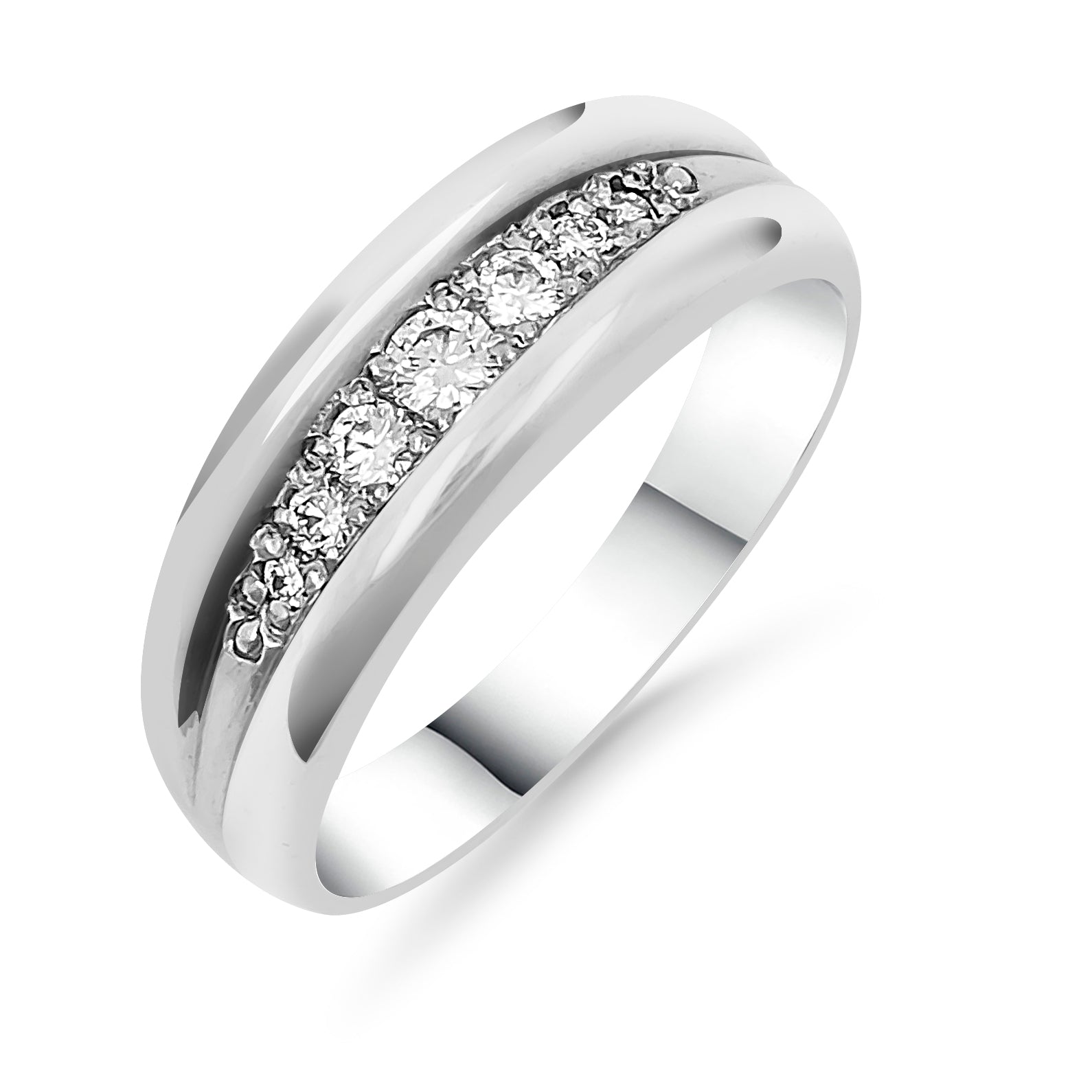 Silván diamond ring 0,17ct, 14K white gold, Silván wedding rings