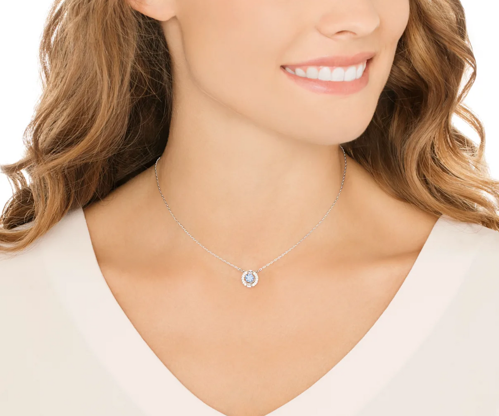 Swarovski Sparkling Dance necklace, blue