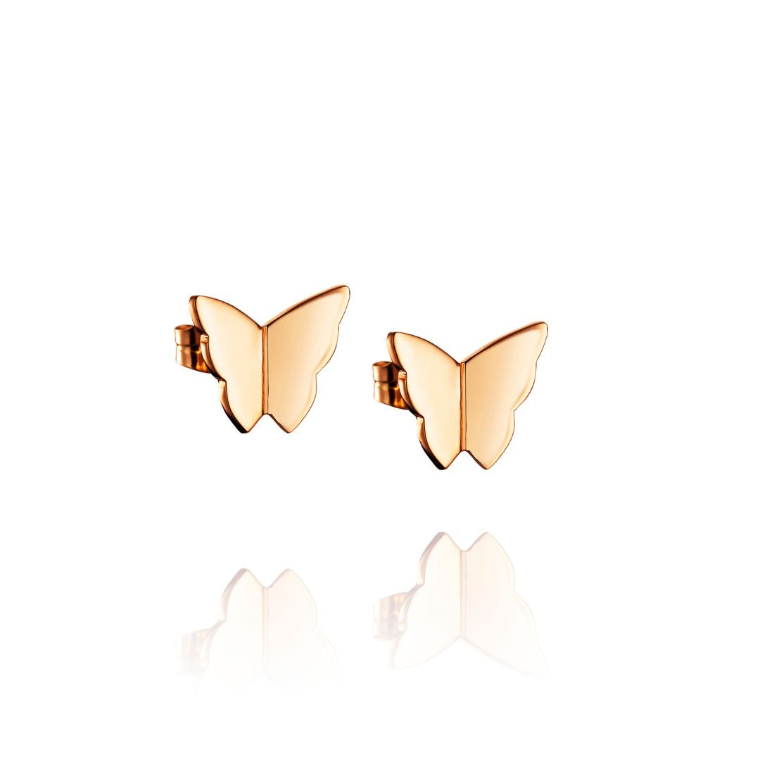 Efva Attling Little miss butterfly earrings, yellow gold