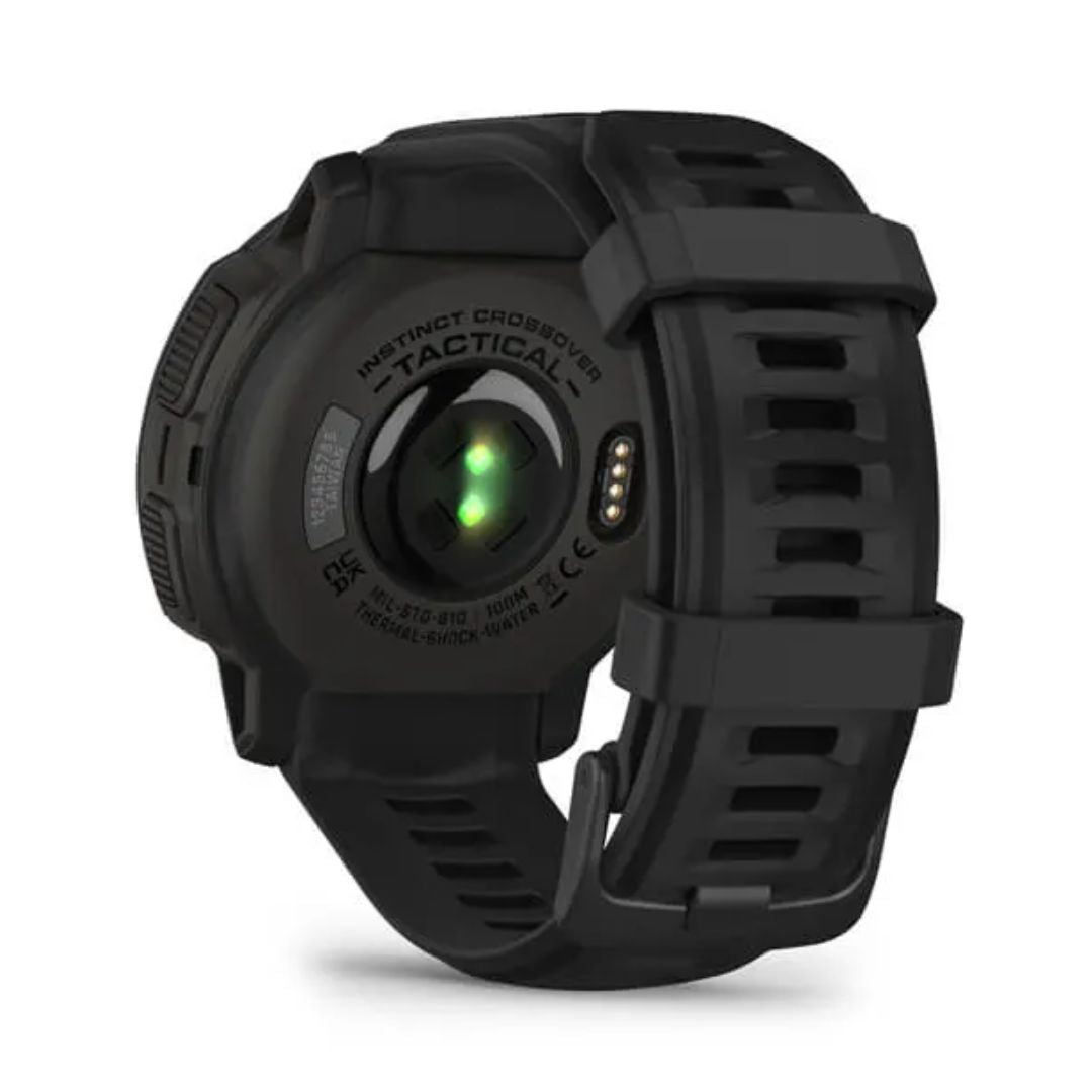 Garmin Instinct Crossover Solar - Tactical Edition, Rugged Hybrid  Smartwatch with Solar, Tactical-Specific Features, Analog Hands and Digital  Display, Black 