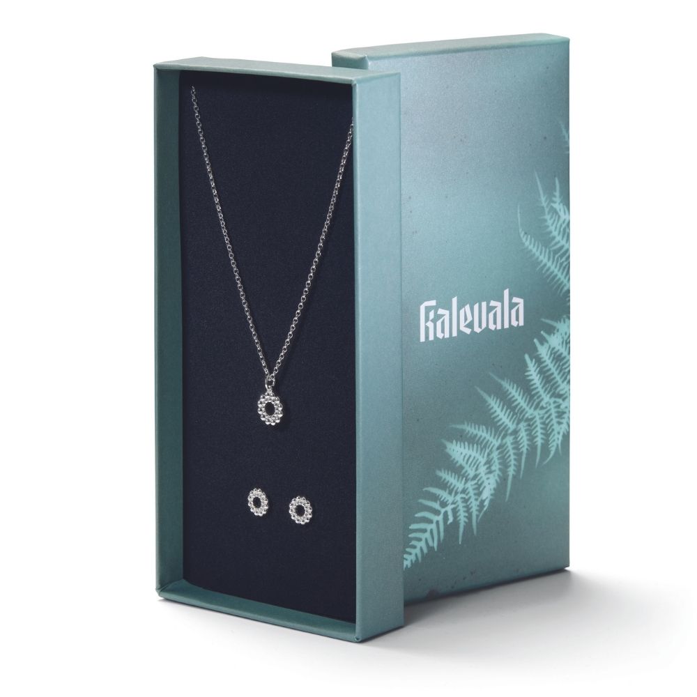 Kalevala Circle of Light Small Pendant and Earrings Gift Box, Kalevala Modern