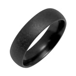 Kohinoor Duetto Black Edition kihlasormus, zirkonium, 6 mm, mattapinta