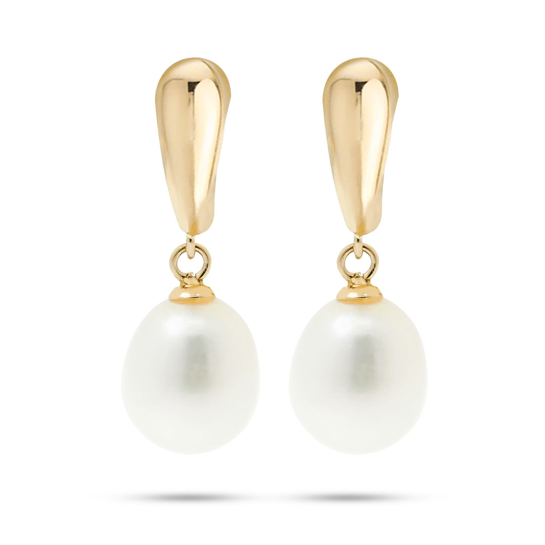 KOMi Natural stone Acrylic Beads Pearl Earrings Elegant Geometric