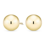 Kultaiset pallokorvakorut, 8mm pallo, 14K keltakulta