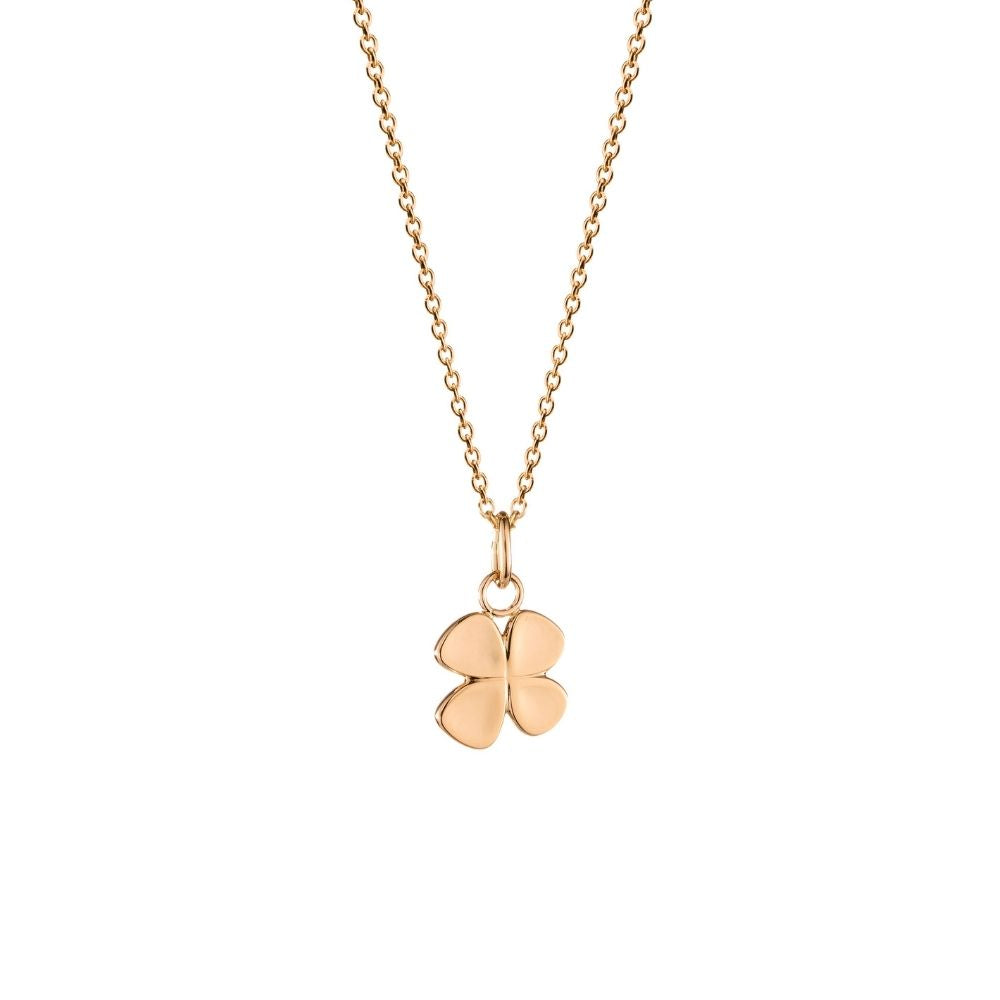 Lumoava Lucky pendant, four-leaf clover, yellow gold