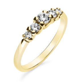 Silván Charlotte timanttisormus 0,42ct, 14K keltakultaa, Silván vihkisormukset