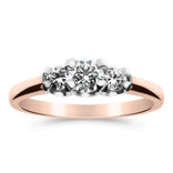 Silván Charlotte timanttisormus 0,50ct, 14K valko- ja rosekultaa, Silván vihkisormukset