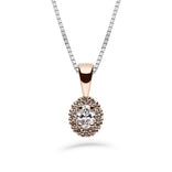 Silván Rosalie Ovaali timanttiriipus 0,26ct, 14K rosekultaa, Silván timanttikorut
