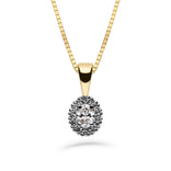 Silván Rosalie Ovaali timanttiriipus 0,26ct, 14K valko- ja keltakultaa, Silván timanttikorut