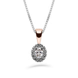 Silván Rosalie Ovaali timanttiriipus 0,26ct, 14K valko- ja rosekultaa, Silván timanttikorut