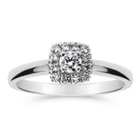 Silván Rosalie halosormus 0,23ct, 14K valkokultaa, Silván vihkisormukset