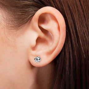Silván Solitaire timanttikorvakorut 0,90ct, 14K valkokultaa, Silván timanttikorut