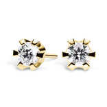 Silván Solitaire timanttikorvakorut 0,40ct, 14K keltakultaa, Silván timanttikorut
