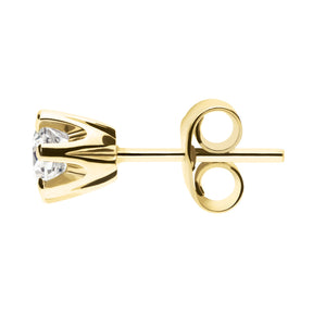 Silván Solitaire timanttikorvakorut 0,40ct, 14K keltakultaa, Silván timanttikorut