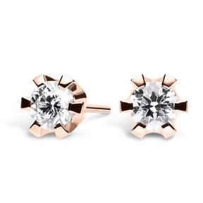 Silván Solitaire timanttikorvakorut 0,70ct, 14K rosekultaa, Silván timanttikorut