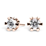 Silván Solitaire timanttikorvakorut 0,80ct, 14K rosekultaa, Silván timanttikorut