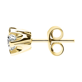 Silván Solitaire timanttikorvakorut 0,90ct, 14K keltakultaa, Silván timanttikorut