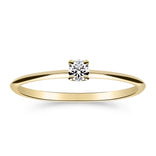 Silván Solitaire timanttisormus 0,10ct, 14K keltakultaa, Silván vihkisormukset