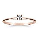 Silván Solitaire timanttisormus 0,10ct, 14K rosekultaa, Silván vihkisormukset