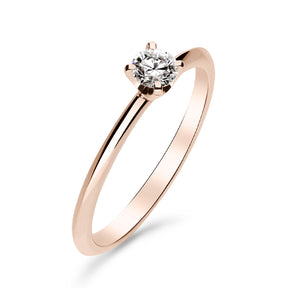 Silván Solitaire timanttisormus 0,20ct, 14K rosekultaa, Silván vihkisormukset