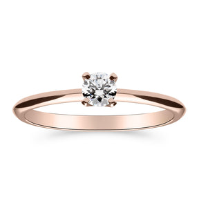 Silván Solitaire timanttisormus 0,20ct, 14K rosekultaa, Silván vihkisormukset