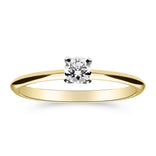 Silván Solitaire timanttisormus 0,20ct, 14K valko- ja keltakultaa, Silván vihkisormukset