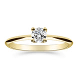 Silván Solitaire timanttisormus 0,30ct, 14K keltakultaa, Silván vihkisormukset