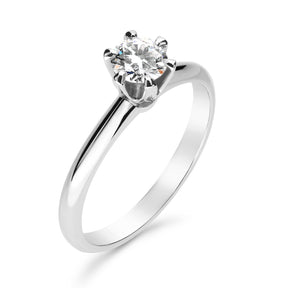 Silván Solitaire timanttisormus 0,40ct, 14K valkokultaa, Silván vihkisormukset