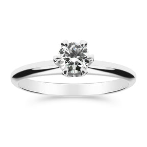 Silván Solitaire timanttisormus 0,40ct, 14K valkokultaa, Silván vihkisormukset