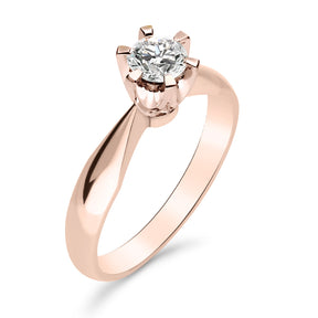 Silván Solitaire timanttisormus 0,50ct, 14K rosekultaa, Silván vihkisormukset
