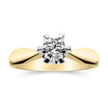 Silván Solitaire timanttisormus 0,50ct, 14K valko- ja keltakultaa, Silván vihkisormukset