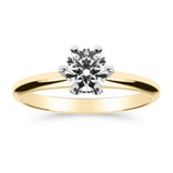 Silván Solitaire timanttisormus 0,70ct, 14K valko- ja keltakultaa, Silván vihkisormukset