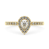 Silván timanttisormus 0,39ct, 14K keltakultaa, Silván vihkisormukset