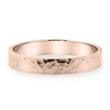 Silván kihlasormus, taottu pinta 4mm flakka, 14K rosekultaa, Silván kihlasormukset