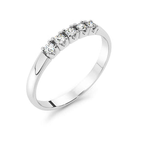 Silván Majlis diamond ring 0,10ct, 14K white gold, Silván wedding rings