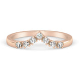 Silván sivusormus timanteilla 0,14ct, 14K rosekultaa, Silván vihkisormukset