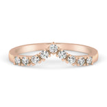 Silván sivusormus timanteilla 0,18ct, 14K rosekultaa, Silván vihkisormukset