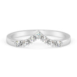 Silván sivusormus timanteilla 0,14ct, 14K valkokultaa, Silván vihkisormukset