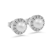 Silván timanttikorvakorut 0,48ct helmillä, 14K valkokultaa, Silván timanttikorut - Silván - Laatukoru