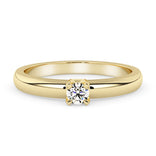 Silván timanttisormus 0,05ct, 14K keltakultaa, Silván vihkisormukset