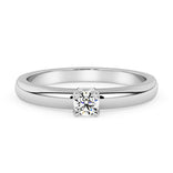 Silván timanttisormus 0,05ct, 14K valkokultaa, Silván timanttikorut - Silván - Laatukoru