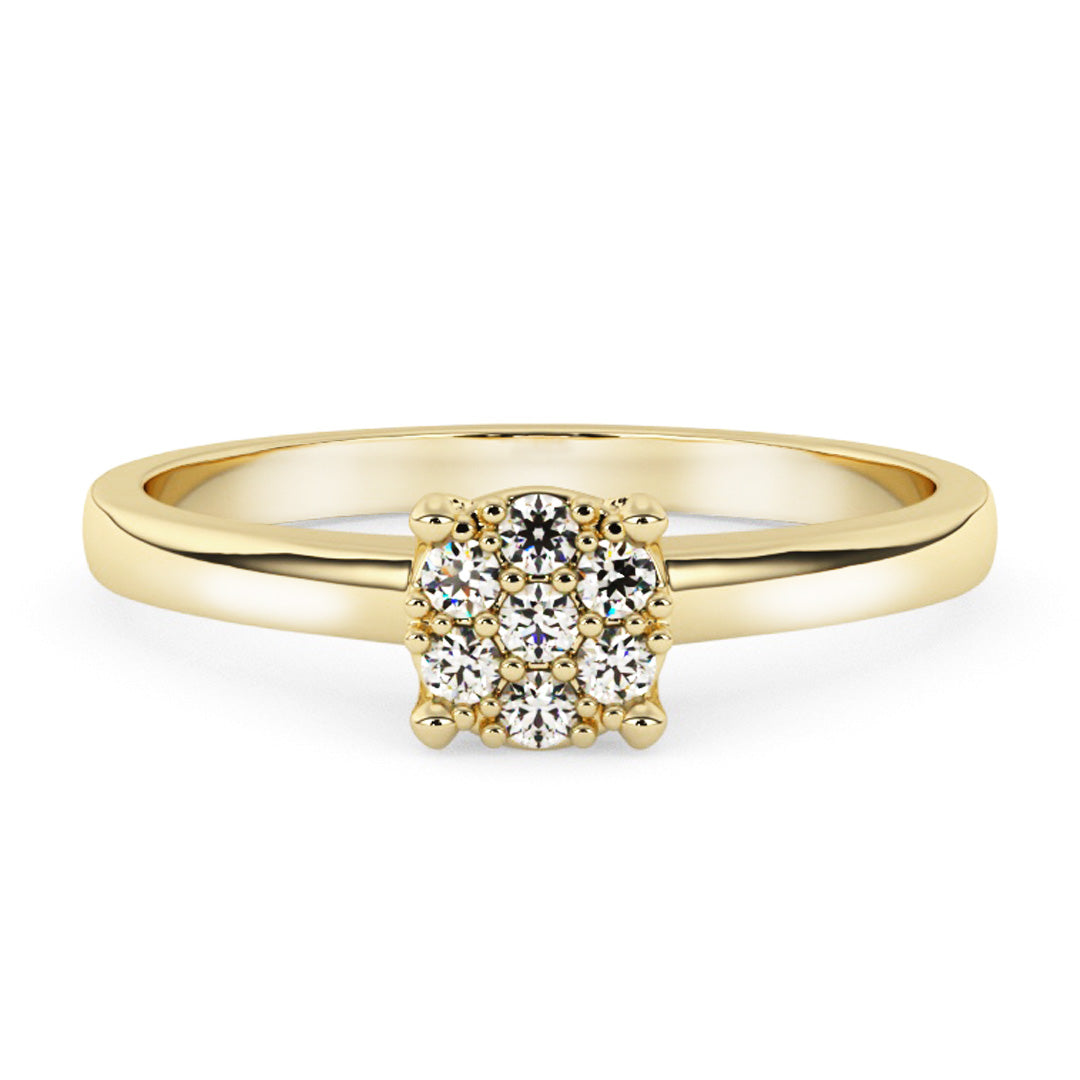 Silván diamond ring 0,07ct, 14K yellow gold, Silván wedding rings