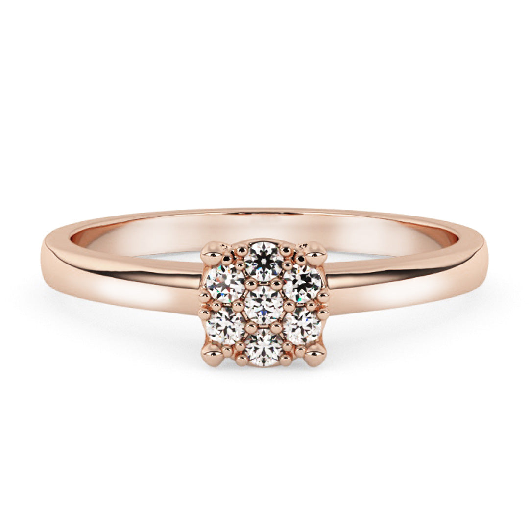 Silván diamond ring 0,07ct, 14K rose gold, Silván wedding rings