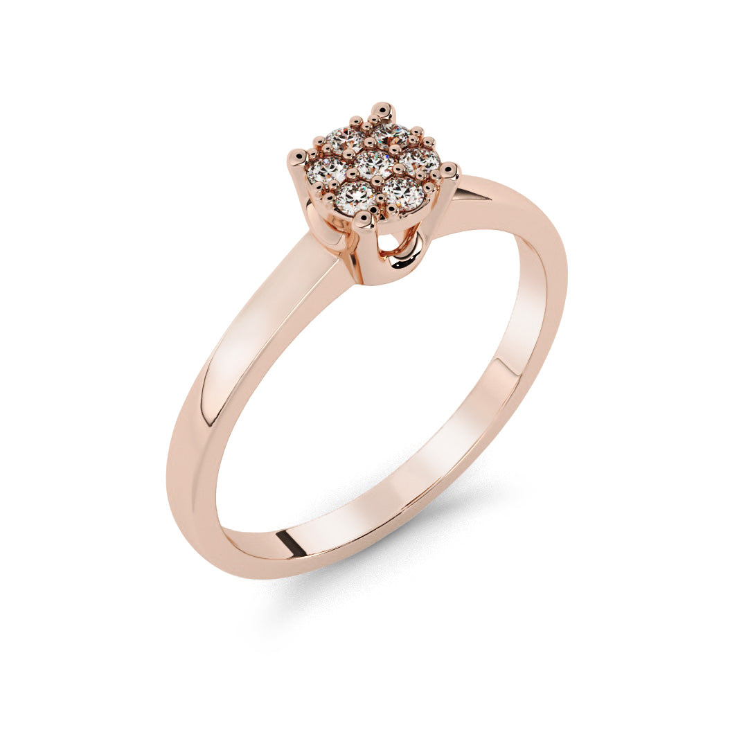 Silván diamond ring 0,07ct, 14K rose gold, Silván wedding rings