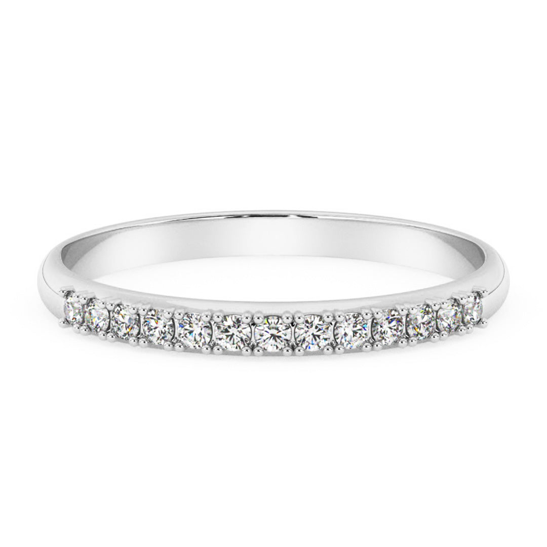 Silván Mimosa diamond ring 0,13ct, 14K white gold, Silván wedding ring