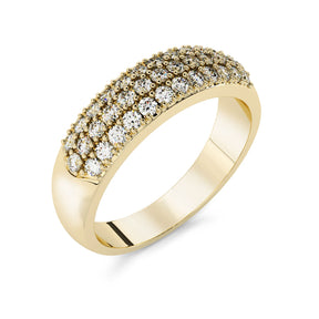 Silván diamond ring 0,74ct, 14K yellow gold, Silván wedding rings