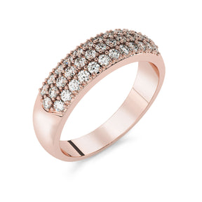 Silván diamond ring 0,74ct, 14K rose gold, Silván wedding rings
