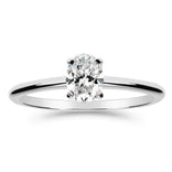 Silván timanttisormus 0,50ct ovaali-hiotulla timantilla, 14K valkokultaa, Silván vihkisormukset